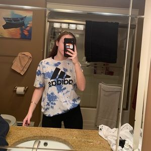 Blue Tye Dye Adidas Tee